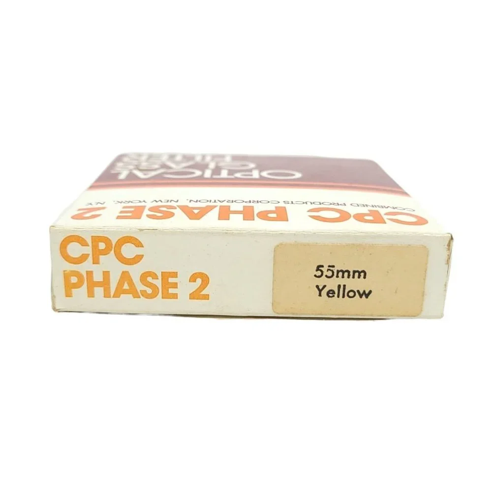 CPC Phase 2 55mm Yellow Camera Lens Filter Optical Glass Screw On Case Box Japan